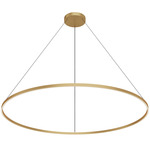 Cerchio Pendant - Brushed Gold / Frosted