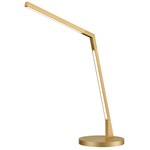Miter Desk Lamp - Brushed Gold / Opal
