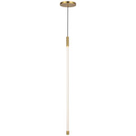 Motif Slim Pendant - Brushed Gold / Clear