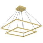 Piazza Chandelier - Brushed Gold / Opal