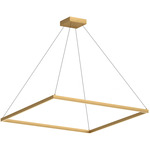 Piazza Pendant - Brushed Gold / Opal