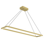 Piazza Linear Pendant - Brushed Gold / Opal