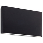 Slate Outdoor Downlight Wall Sconce - Black / Frosted