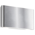 Slate Outdoor Downlight Wall Sconce - Brushed Nickel / Frosted