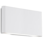 Slate Outdoor Downlight Wall Sconce - White / Frosted