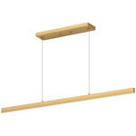 Vega Linear Pendant - Brushed Gold / Frosted