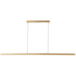 Vega Linear Pendant - Brushed Gold / Frosted