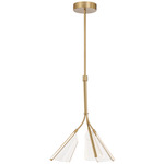Mulberry Chandelier - Brushed Gold / Light Guide