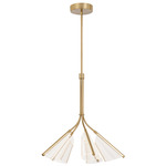 Mulberry Chandelier - Brushed Gold / Light Guide