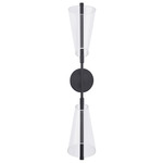 Mulberry Wall Sconce - Black / Light Guide