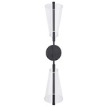 Mulberry Wall Sconce - Black / Light Guide