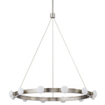 Rezz Pendant - Brushed Nickel / Opal