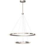 Rezz Chandelier - Brushed Nickel / Opal