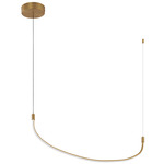 Talis Pendant - Brushed Gold / White