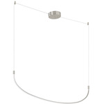 Talis Pendant - Brushed Nickel / White