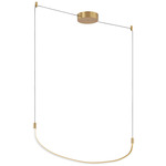 Talis Pendant - Brushed Gold / White