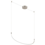 Talis Pendant - Brushed Nickel / White