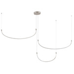 Talis Multi Light Pendant - Brushed Nickel / White