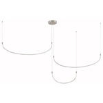 Talis Multi Light Pendant - Brushed Nickel / White