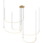 Talis Multi Light Pendant - Brushed Gold / White