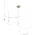 Talis Multi Light Pendant - Brushed Nickel / White