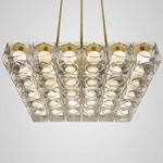 Chant Chandelier - Brushed Gold / Clear