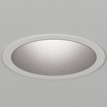Atomos 2 Round Adjustable Trim / IC Airtight Housing - White Powdercoat / Satin Silver Baffle