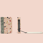 Mini+ Book Light and Phone Charger - Terrazzo Pink / Olive Green Spine