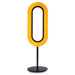 Lens Oval Table Lamp - Matte Black / Yellow Wood