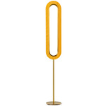 Lens Super Oval Floor Lamp - Gold / Yellow Wood