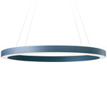 Oh! Line Pendant - Matte Black / Blue