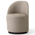 Tearoom Swivel Side Chair - Black / Safire 004