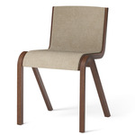 Ready Upholstered Dining Chair - Red Stained Oak / Beige Boucle