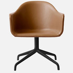 Harbour Swivel Armchair - Black / Dakar Cognac Leather