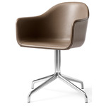 Harbour Swivel Armchair - Polished Aluminum / Dakar Antilop Leather