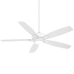 Kelvyn Ceiling Fan with Color Select Light - Flat White / Flat White