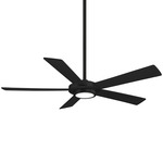 Sabot Ceiling Fan with Light - Coal / Coal