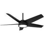 Chubby Outdoor Smart Ceiling Fan with Light - Coal / Coal