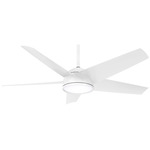 Chubby Outdoor Smart Ceiling Fan with Light - Flat White / Flat White