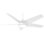 Chubby Outdoor Smart Ceiling Fan with Light - Flat White / Flat White