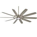 Barn H2O Outdoor Smart Ceiling Fan with Light - Burnished Nickel / Savannah Grey