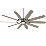 Barn H2O Outdoor Smart Ceiling Fan with Light - Coal / Seashore Grey