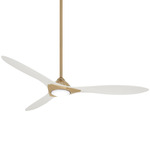 Sleek Smart Ceiling Fan with Light - Soft Brass / Flat White
