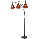 Artifact Arc Floor Lamp - Black / Amber