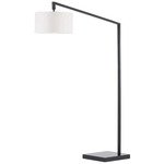 Stretch Arc Floor Lamp - Matte Black / White / White