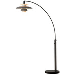 Palm Springs Arc Floor Lamp - Gunmetal / Grey