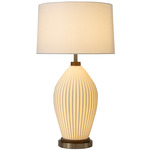 Santa Clara Table Lamp - Brass / White