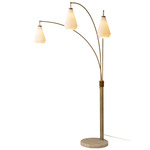 Concord Arc Floor Lamp - Brass / White
