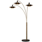 Rancho Mirage Arc Floor Lamp - Brass / Matte Black