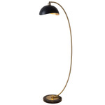 Luna Bella Chairside Arc Floor Lamp - Brass / Black / Gold